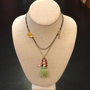 Betsey Johnson Hula Girl Necklace